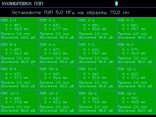 Автоматическая настройка чувствительности дефектоскопа на УКл-32