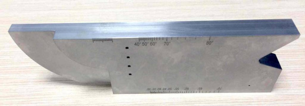 Калибровочный образец по ISO 19675 для настройки дефектоскопов на фазированной решетке